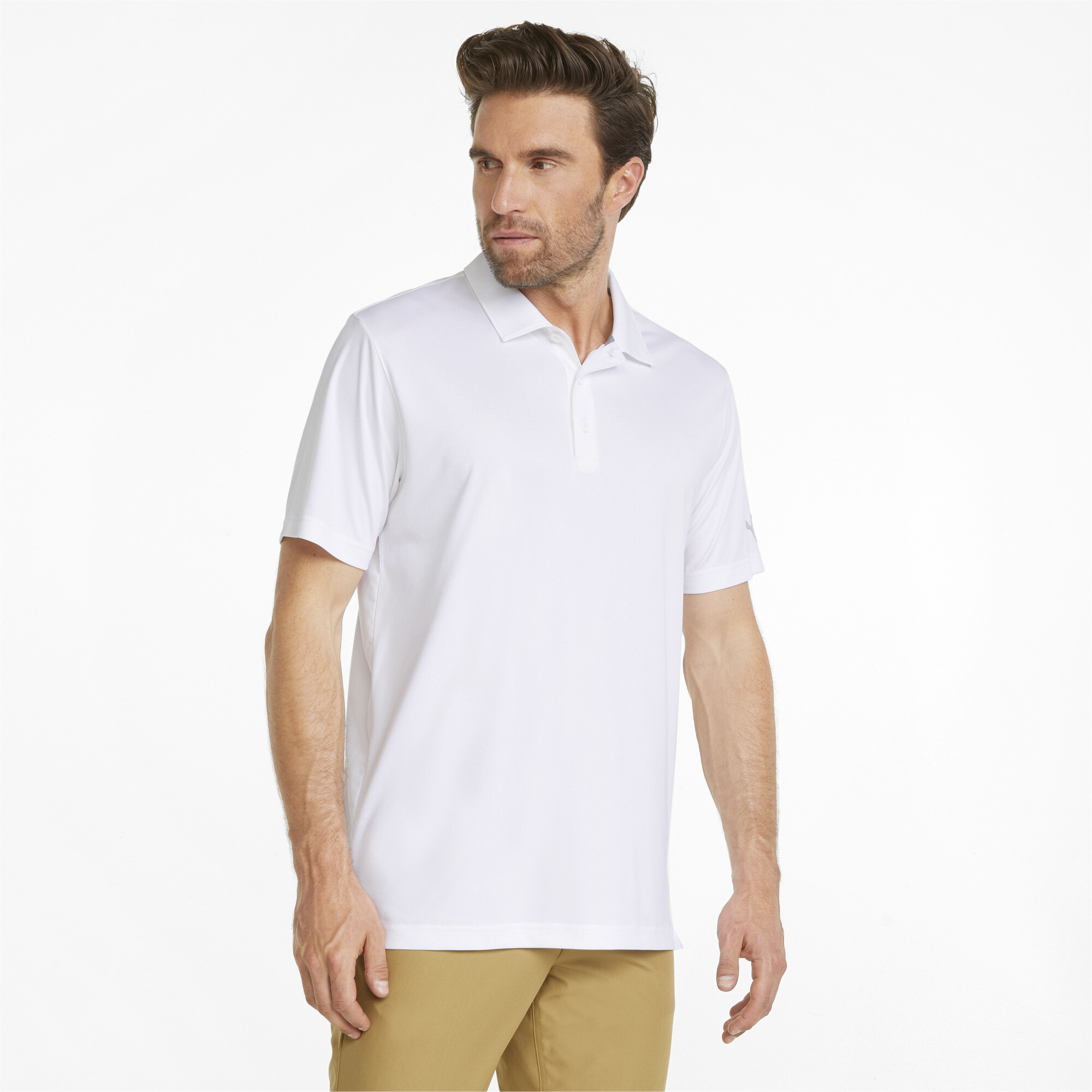 Men's Puma Gamer's Golf Polo Shirt T-Shirt, White T-Shirt, Size 6XL T-Shirt, Clothing