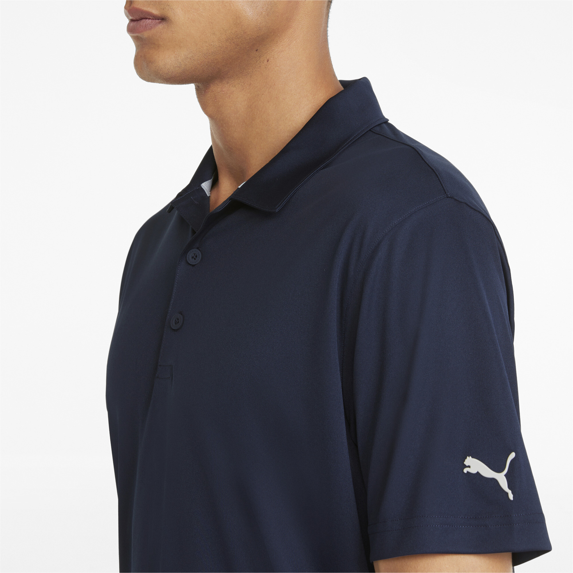Men's Puma Gamer's Golf Polo Shirt T-Shirt, Blue T-Shirt, Size L T-Shirt, Clothing