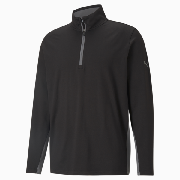 Gamer Quarter-Zip Men's Golf Sweatshirt, Puma Black, large-ZAF