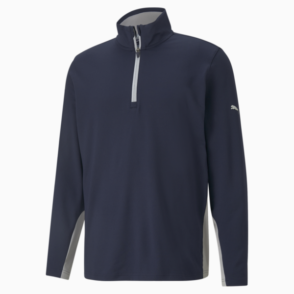 Gamer Quarter-Zip Men's Golf Sweatshirt, Navy Blazer, large-ZAF