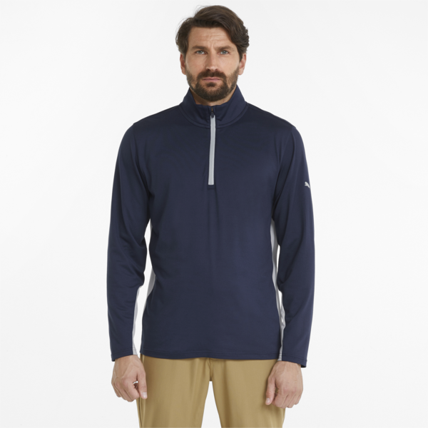 Gamer Quarter-Zip Men's Golf Sweatshirt, Navy Blazer, large-ZAF