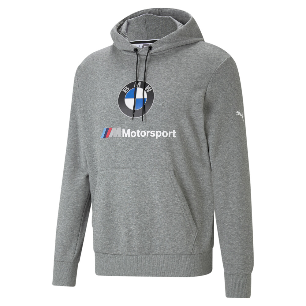 BMW M Motorsport Essentials Men's Hoodie | Gray - PUMA