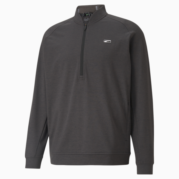 CLOUDSPUN Moving Day Quarter-Zip Men's Golf Sweater, Puma Black, large-ZAF