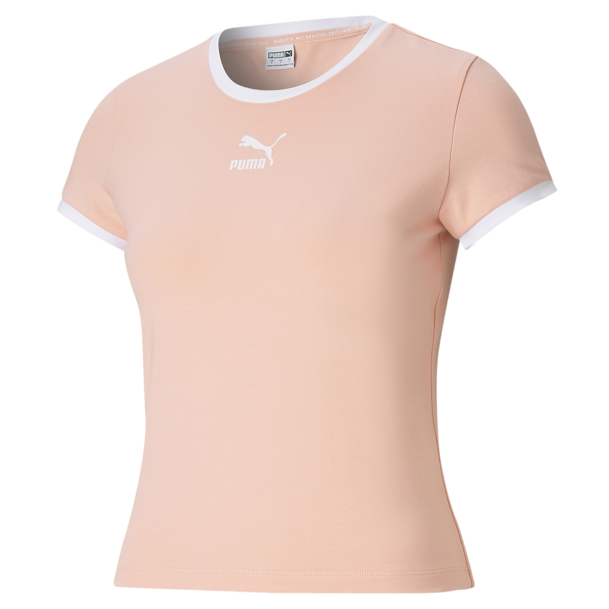 【プーマ公式通販】 プーマ CLASSICS フィッティド Tシャツ ウィメンズ ウィメンズ Apricot Blush ｜PUMA.com