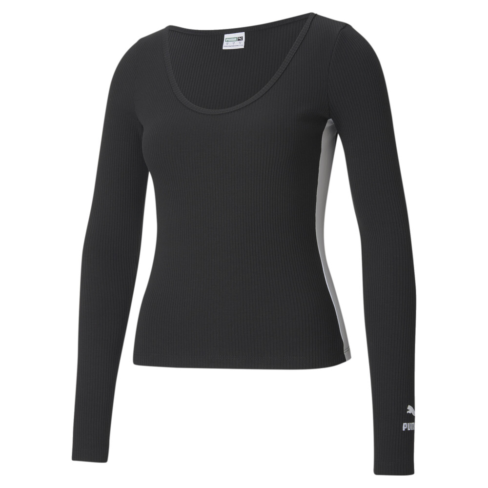 фото Топ с длинным рукавом classics ribbed long sleeve women's top puma