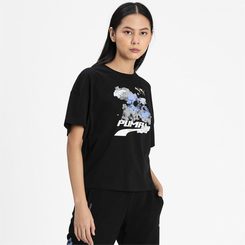 

Women's PUMA Evide Graphic Regular Fit T-shirt, Black
