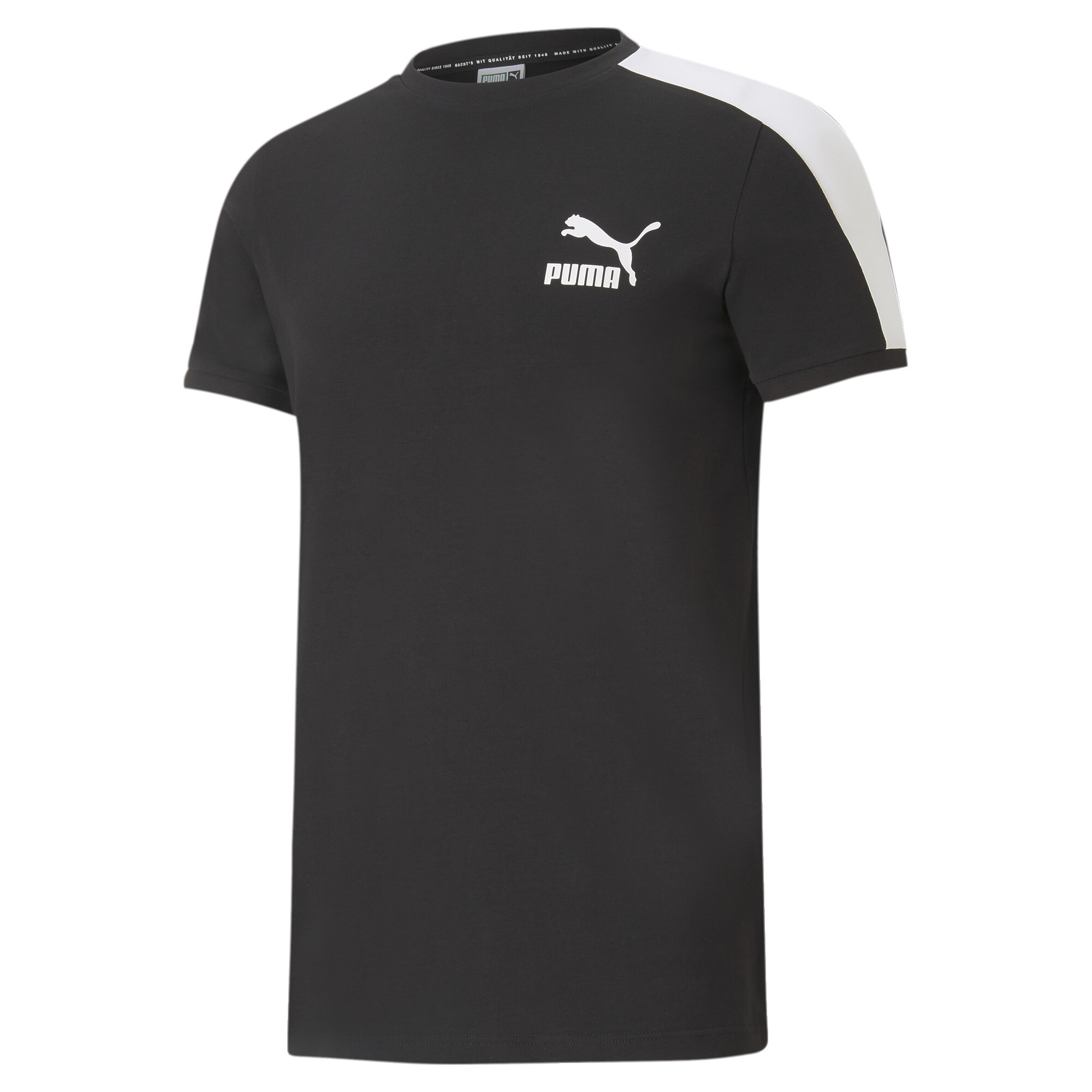 Men's Puma Iconic T7's T-Shirt, Black, Size XS, Clothing