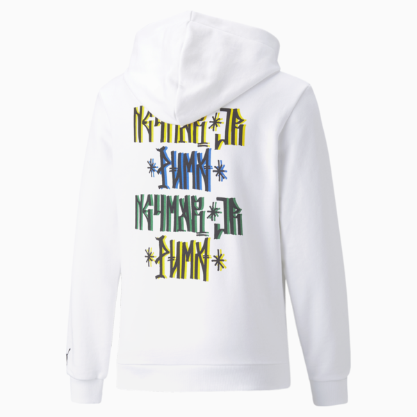 Neymar Jr Youth Hoodie, Puma White, large-ZAF