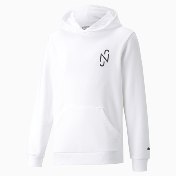 Neymar Jr Youth Hoodie, Puma White, large-ZAF