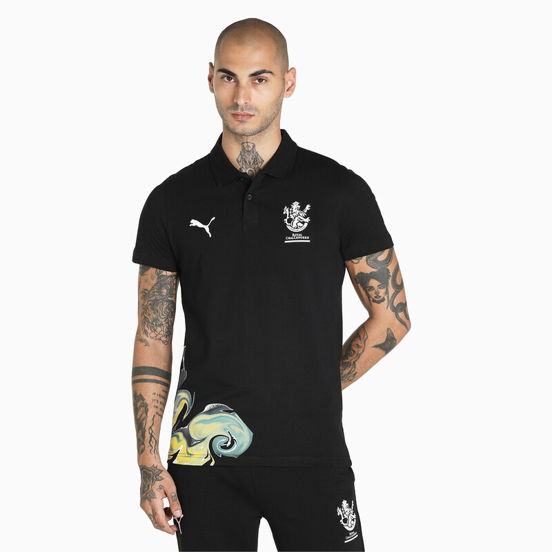 

Men's PUMA X Royal Challengers Bangalore Graphic Polo, Black