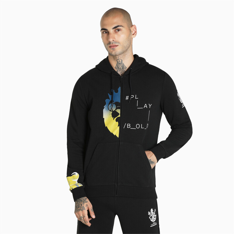 

Men's PUMA X Royal Challengers Bangalore Graphic Regular Fit Hoody, Black
