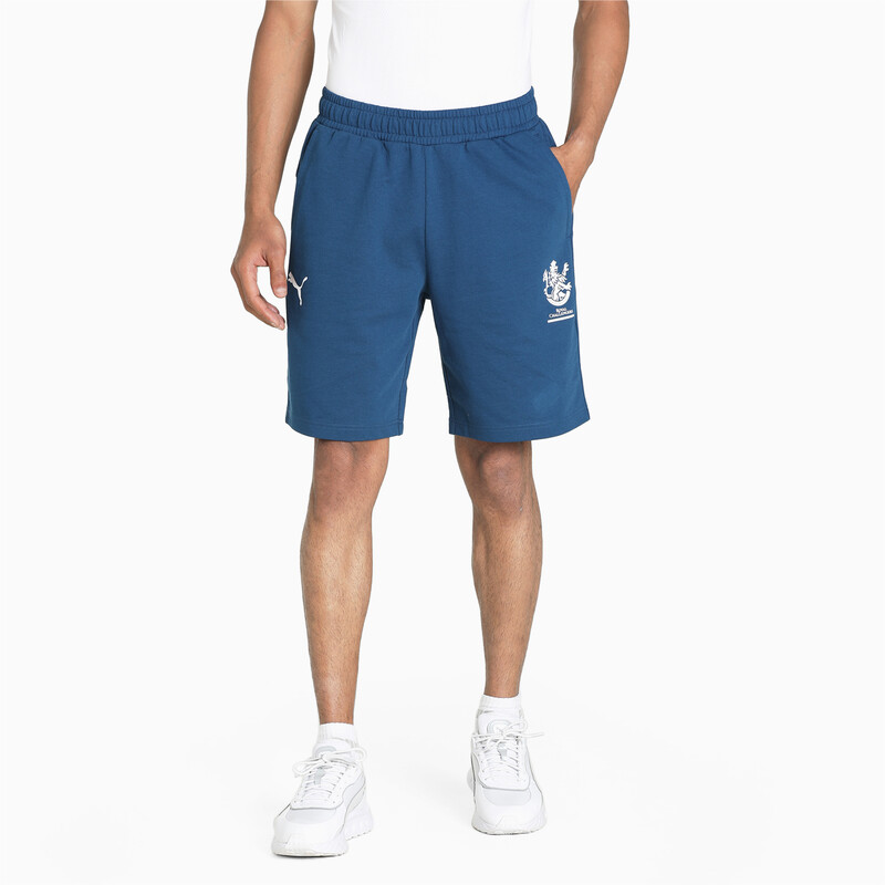 

Men's PUMA X Royal Challengers Bangalore Graphic Regular Fit Shorts, Black/blue