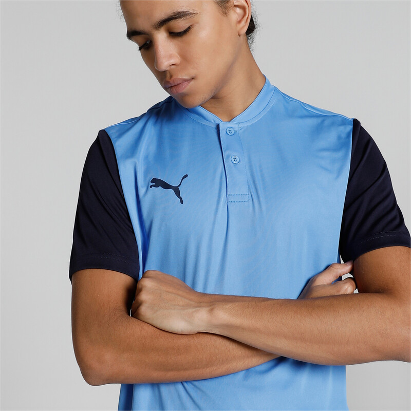 Men's PUMA Cricket Team Polo T-shirt, Black/blue