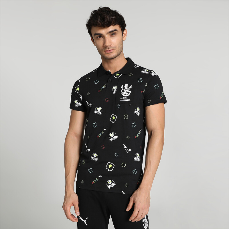 

Men's PUMA X Royal Challengers Bangalore AOP Polo, Black