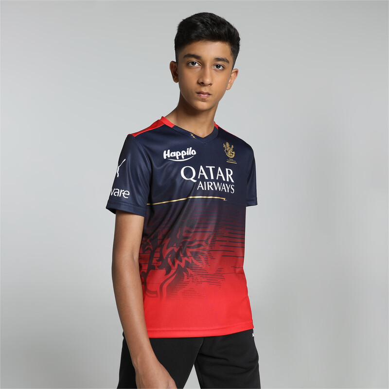 

PUMA Royal Challengers Bangalore 2023 Youth Replica Jersey, Black/red/blue