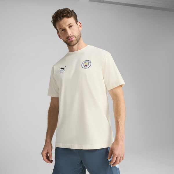 KIDSUPER x MANCHESTER CITY Graphic Tee Men, Warm White-PUMA Black, large-ZAF