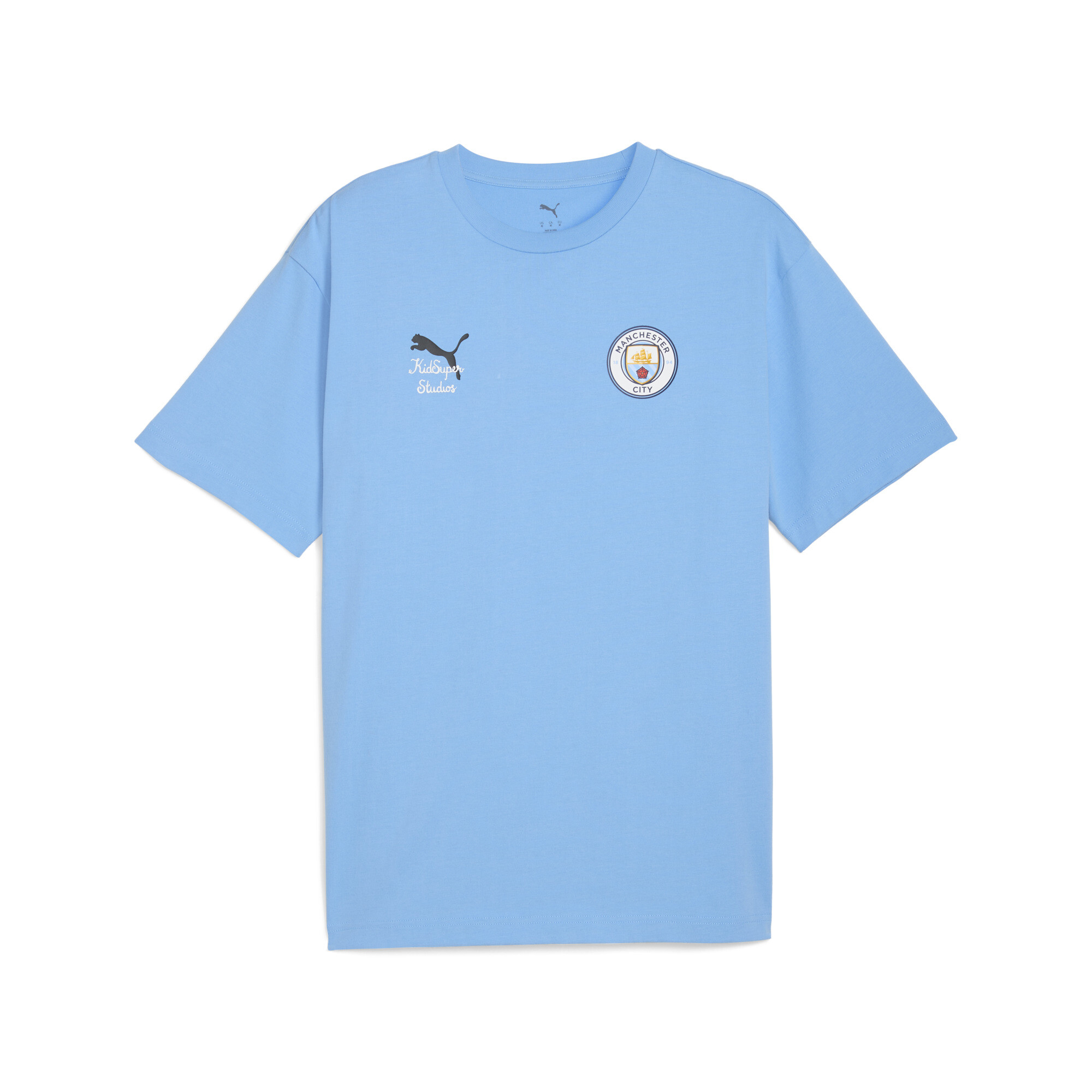 Puma KIDSUPER x MANCHESTER CITY Graphic T-Shirt Herren | Mit Print | Light Blue/Black | Größe: M