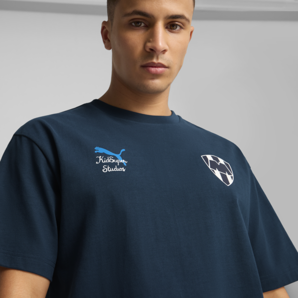 Camiseta KIDSUPER Rayados, Deep Navy-PUMA White, large-MEX