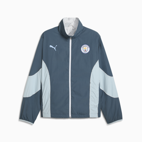 KID SUPER x MANCHESTER CITY Reversible Jacket Men, Gray Skies-Team Light Blue, large-MEX