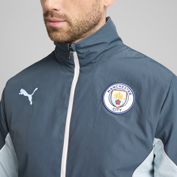 KID SUPER x MANCHESTER CITY Reversible Jacket Men, Gray Skies-Team Light Blue, large-MEX