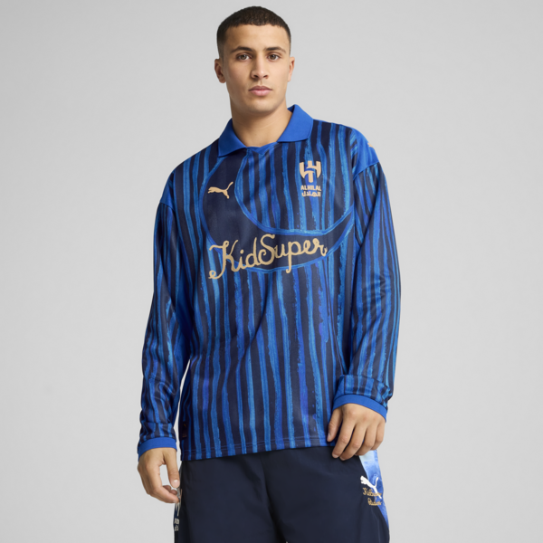 KIDSUPER AHSFC RETRO SHIRT, Blue Intense-Club Navy, large-MEX
