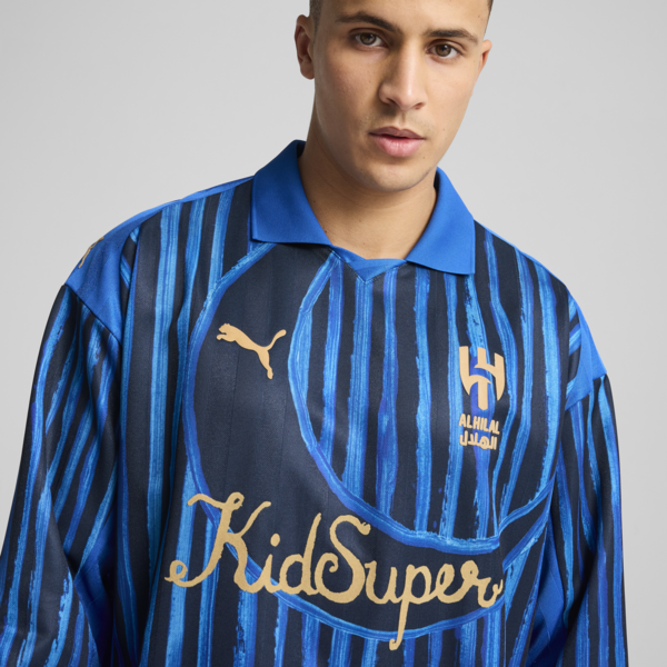 KIDSUPER AHSFC RETRO SHIRT, Blue Intense-Club Navy, large-MEX