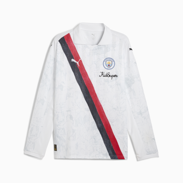 KIDSUPER x MANCHESTER CITY Retro Shirt Men, PUMA White-PUMA Black, large-ZAF