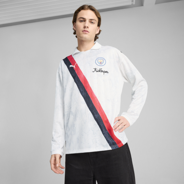 KIDSUPER x MANCHESTER CITY Retro Shirt Men, PUMA White-PUMA Black, large-ZAF