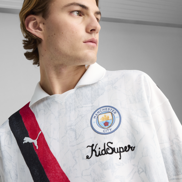 KIDSUPER x MANCHESTER CITY Retro Shirt Men, PUMA White-PUMA Black, large-ZAF