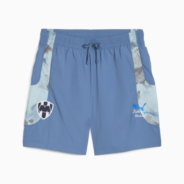 Shorts PUMA x KIDSUPER C.F. Monterrey Travel para hombre, Blue Horizon-Electro Royal, large-MEX