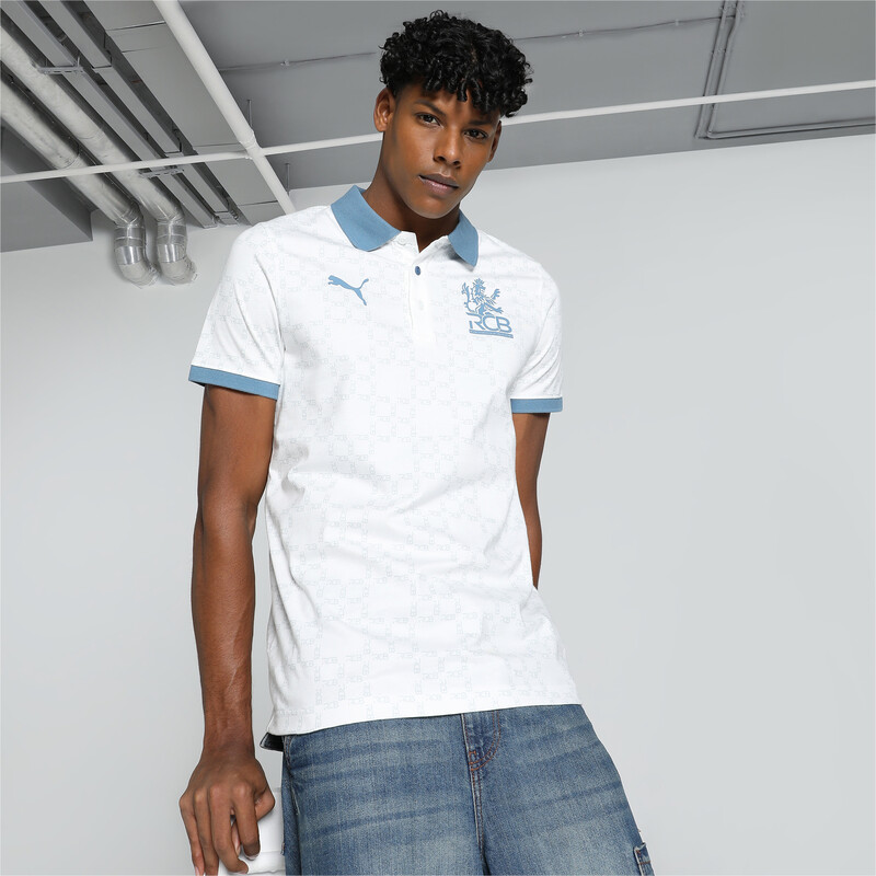 Men's PUMA X RCB Printed Polo in White size L