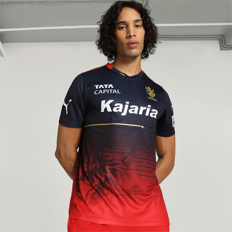 Men's PUMA X RCB 2024 League Replica Jersey in Red/Blue size XS