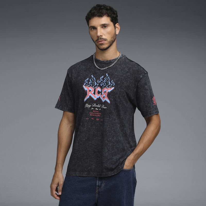 PUMA Fanpack 90s Bespoke Graphic Acid Wash Football Tee | PUMA