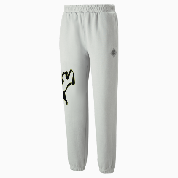 PUMA x PERKS AND MINI Graphic Sweatpants, Flat Light Gray, large-ZAF