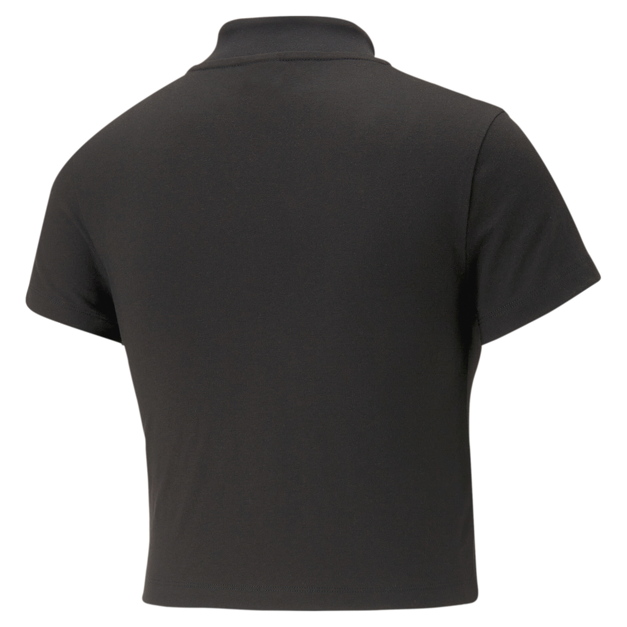 Women's PUMA Classics Quarter-Zip T-Shirt Women In Black, Size Medium