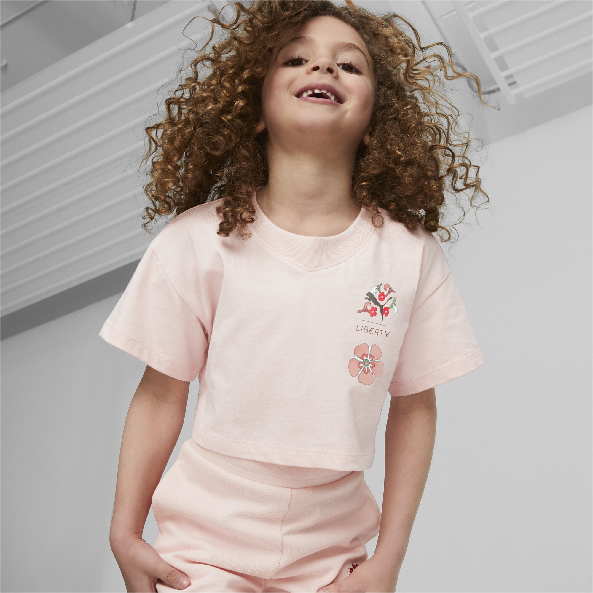 PUMA X LIBERTY T-Shirt Kids In Pink, Size 7-8 Youth