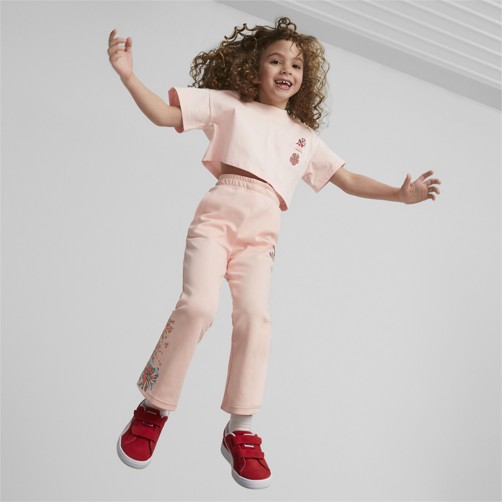 PUMA X LIBERTY Flared Pants Kids In Pink, Size 7-8 Youth