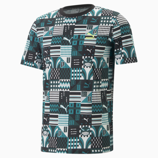 PUMA x DAVIDO Tee Men, Deep Aqua, large-ZAF