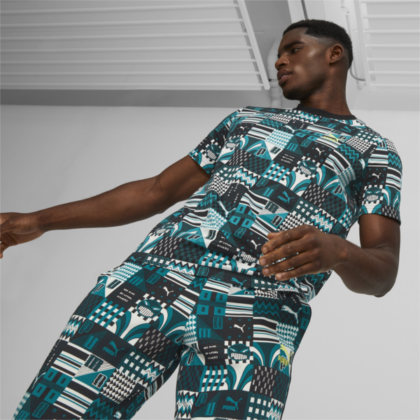 PUMA x DAVIDO Tee Men, Deep Aqua, large-ZAF