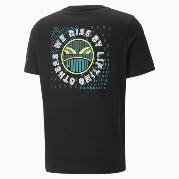 PUMA x DAVIDO Graphic Tee Men, PUMA Black, large-ZAF