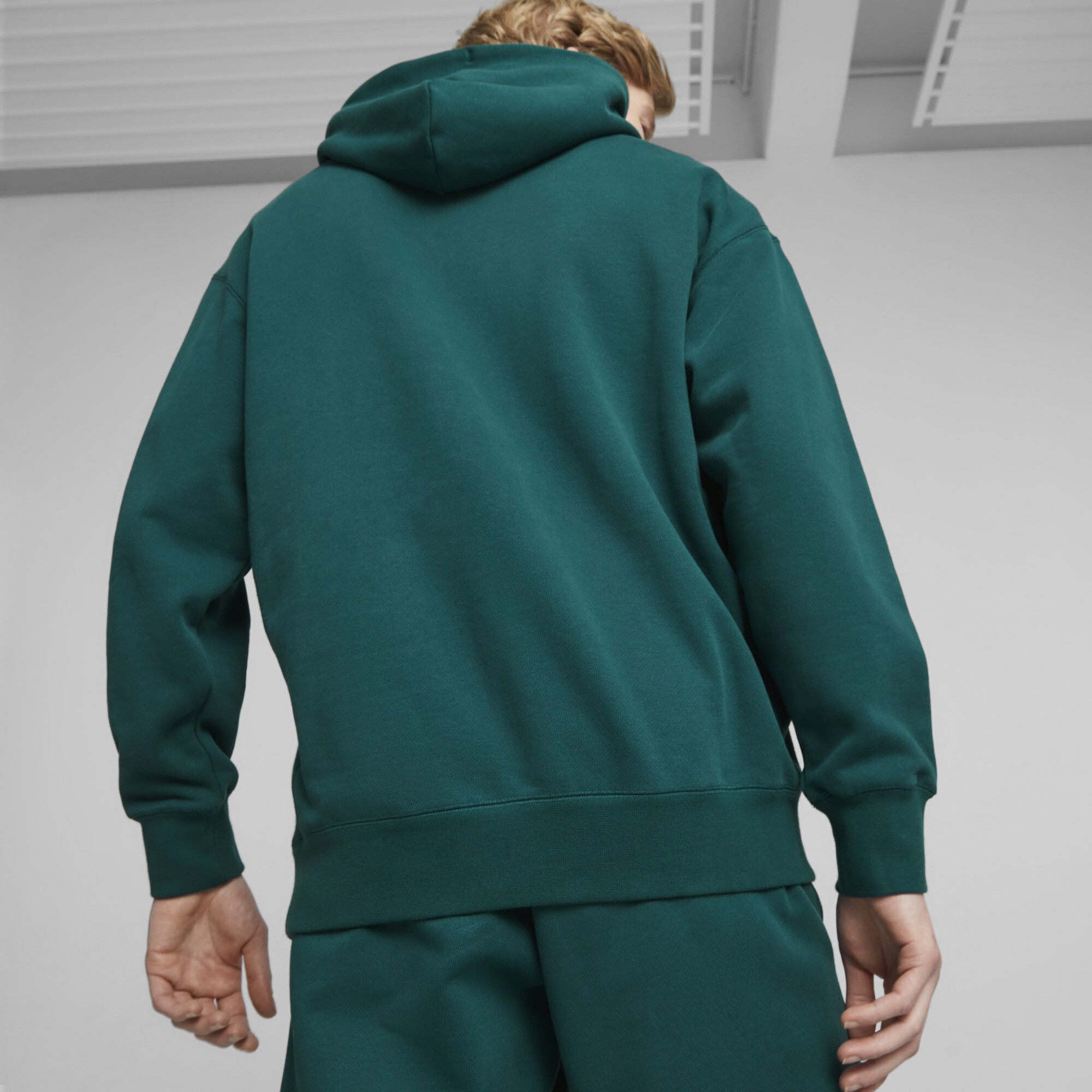 Men's PUMA MMQ Hoodie In Green, Size XL, Cotton