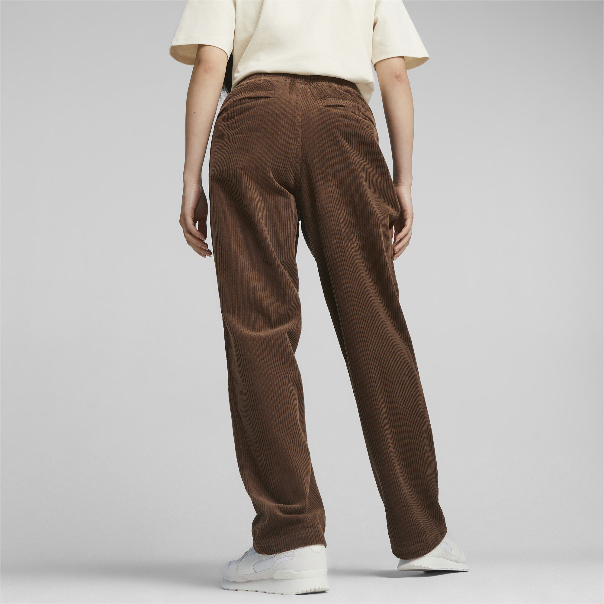 Men's PUMA MMQ Corduroy Pants In Brown, Size Large