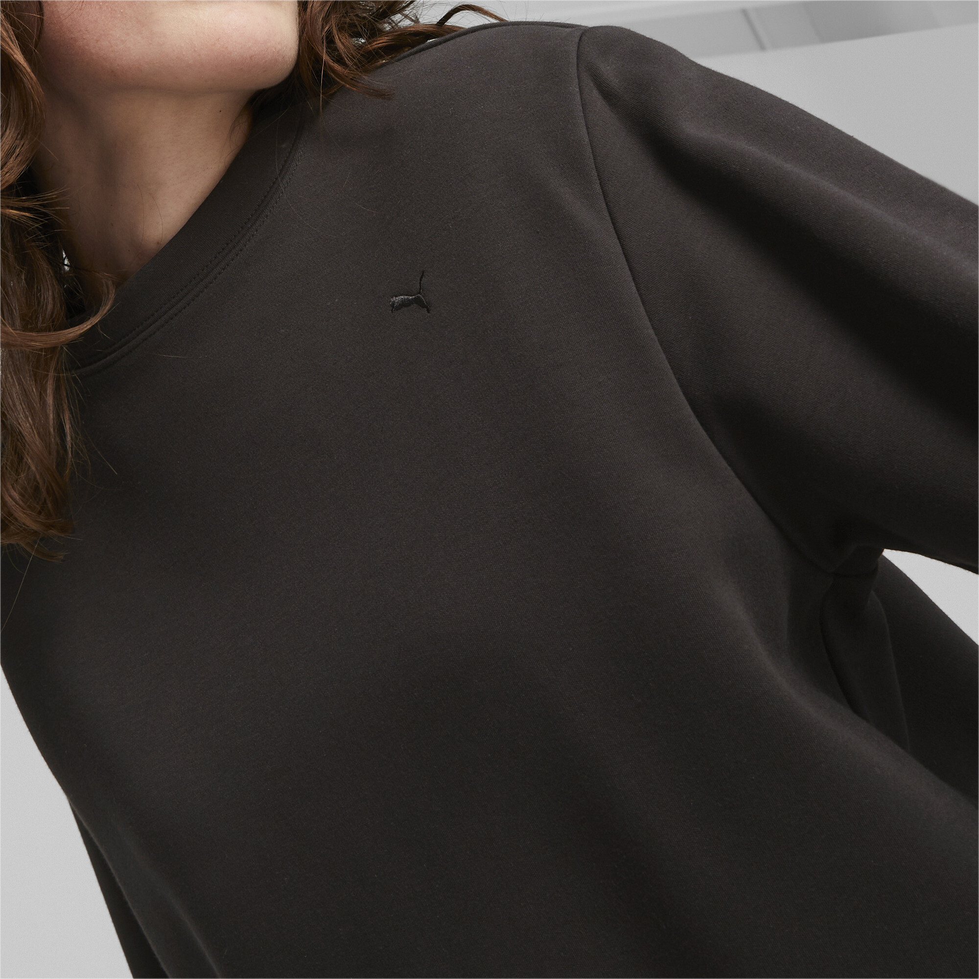 Women's PUMA YONA Sweatshirt In Black, Size Small