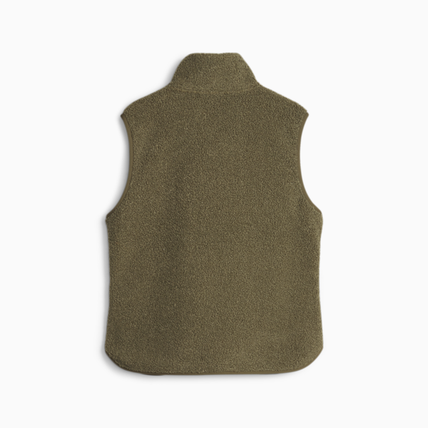 YONA Women's Fleece Vest, Olive Drab, large-ZAF