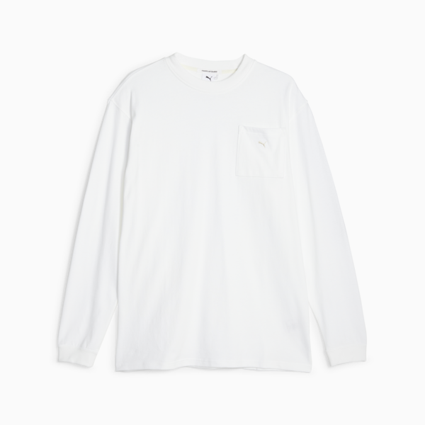 MMQ Service Line Long-Sleeve Tee, PUMA White, large-ZAF