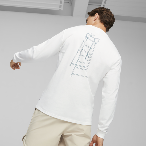 MMQ Service Line Long-Sleeve Tee, PUMA White, large-ZAF