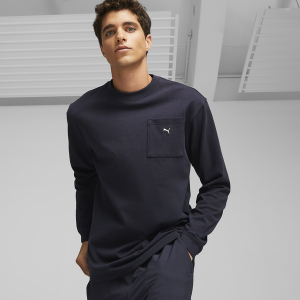 MMQ Service Line Long-Sleeve Tee, New Navy, large-ZAF