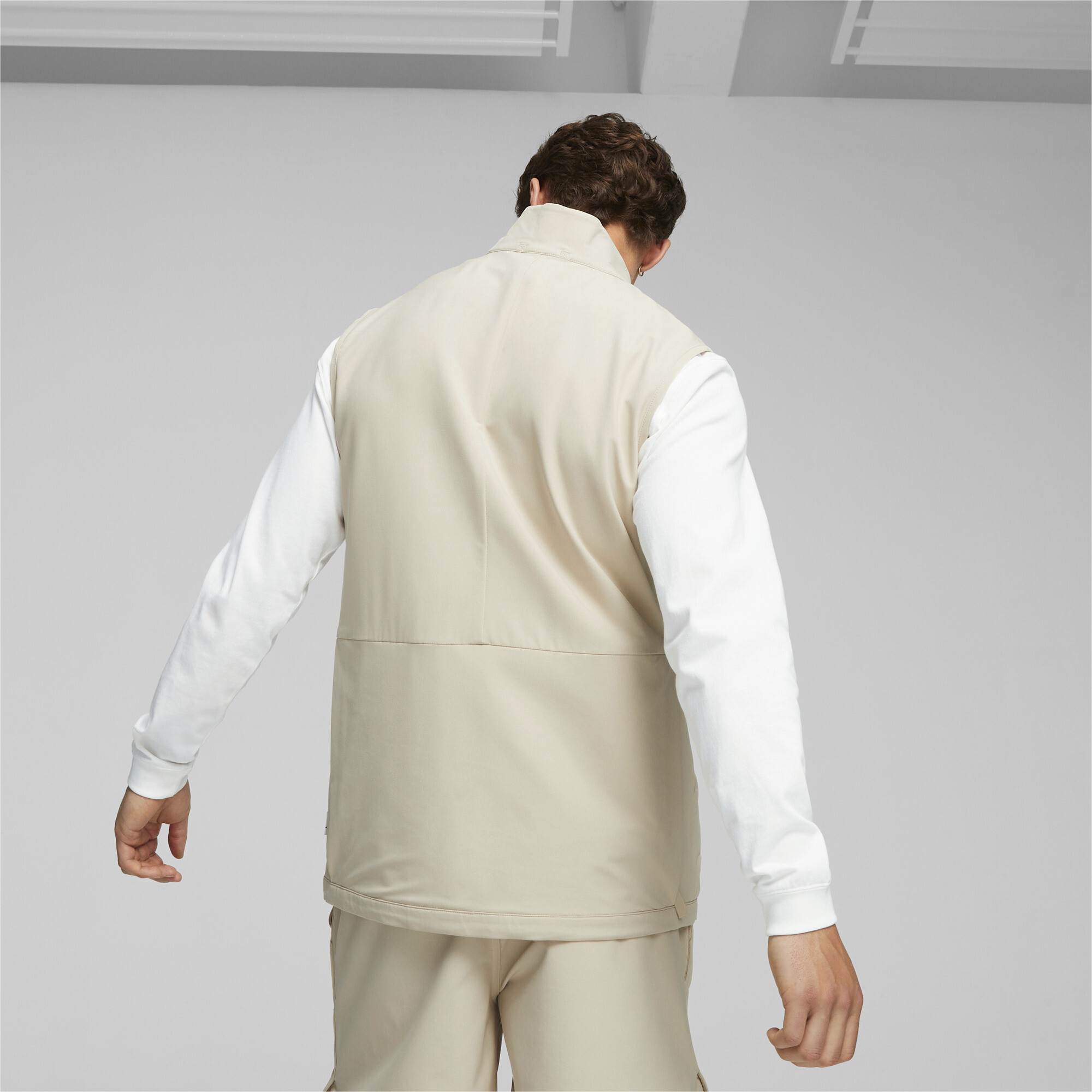 Men's Puma MMQ Service Line Vest, Beige, Size XL, Clothing