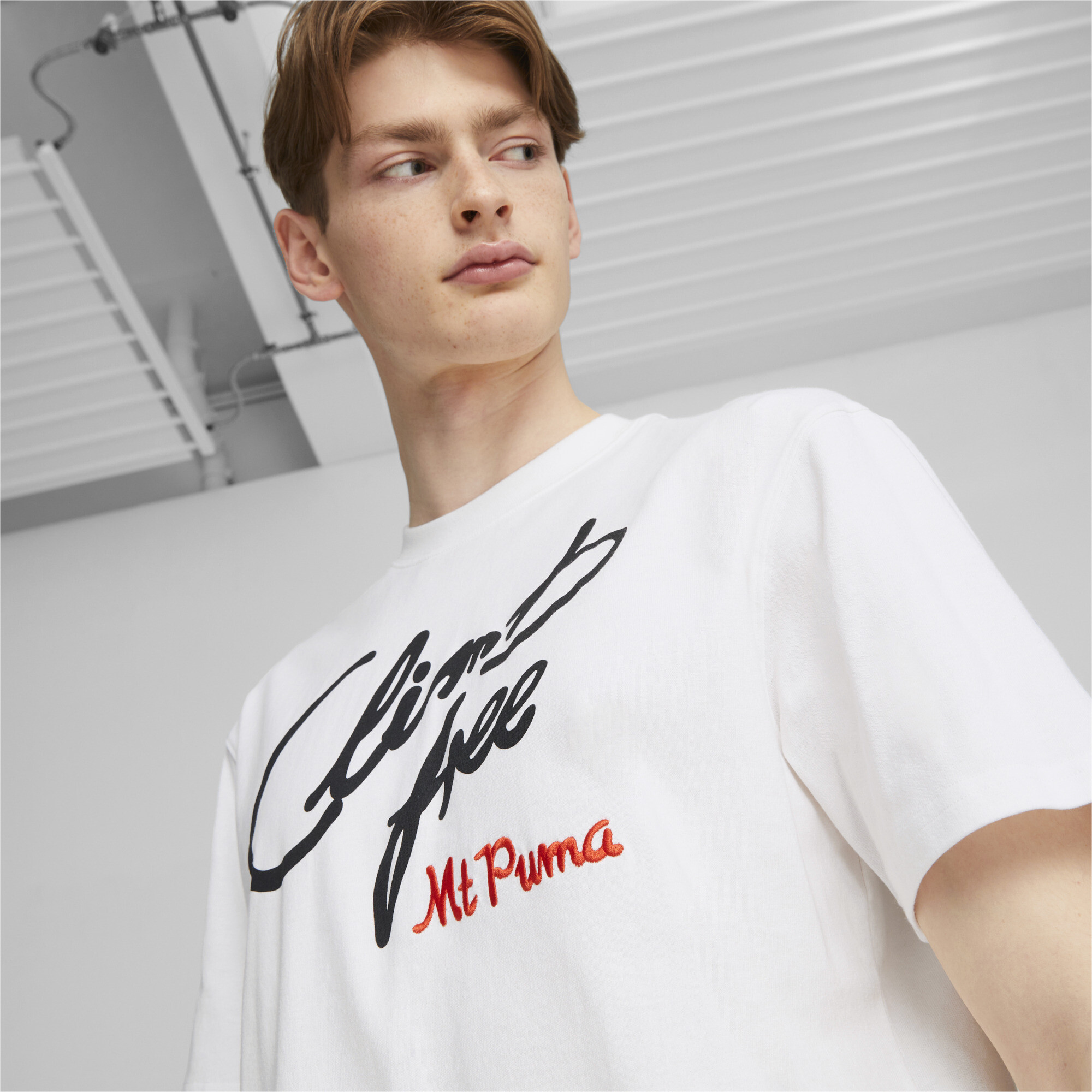 Men's PUMA The NeverWorn II T-Shirt In White, Size Medium