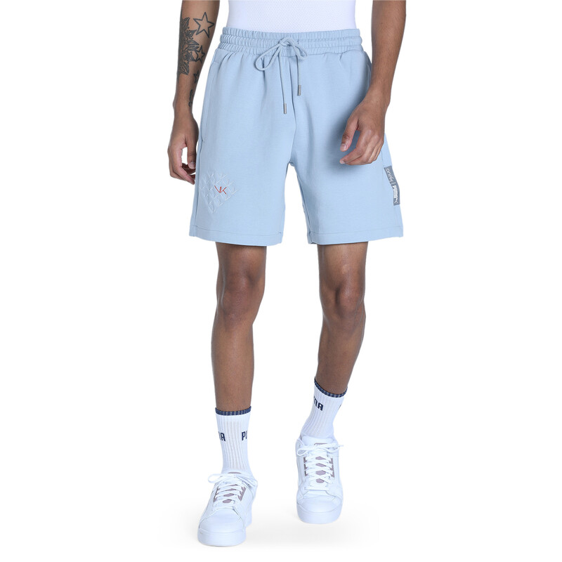 Men's PUMA X One8 T7 Regular Fit Cotton Shorts in Black/Blue size M